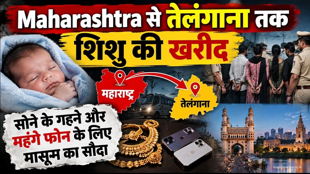 Maharashtra से तेलंगाना तक शिशु की कथित खरीद बिक्री का मामला हैदराबाद से बरामद हुआ एक महीने का बच्चा
