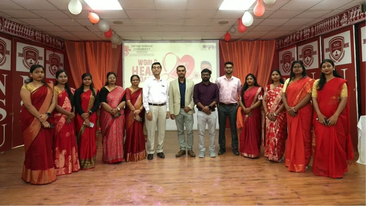 विश्व हृदय दिवस पर NSU में ‘डोन्ट मिस ए बीट’ का संदेश, CPR से लेकर हेल्थ स्क्रीनिंग तक हुआ आयोजन
